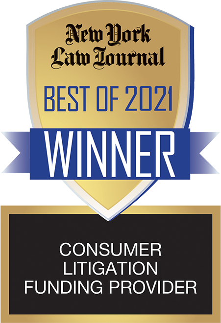 New York Law Journal Best of 2021 Winner Consumer Litigation Funding Provider